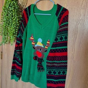Rudolph Christmas Sweater ❤️💚